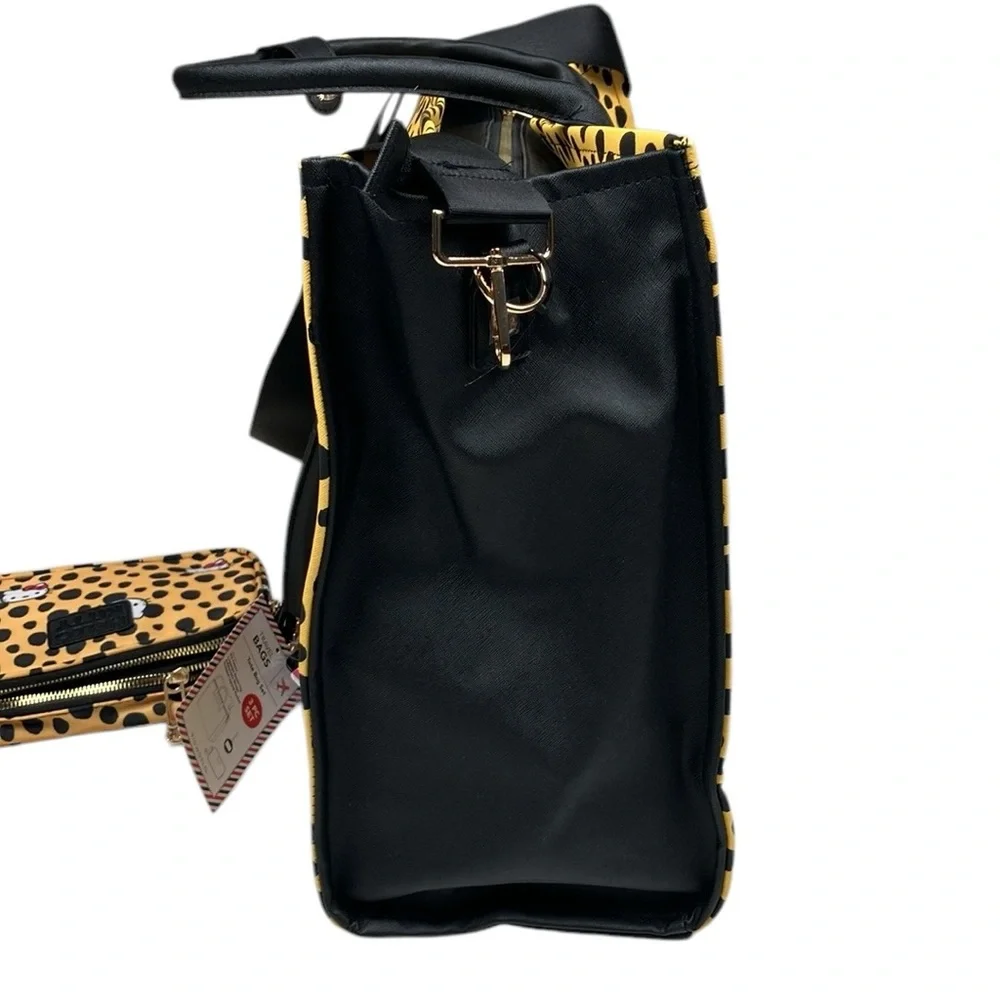 Hello Kitty Cheetah Tote Bag 3 Pc Set Crossbody Purse NWT
